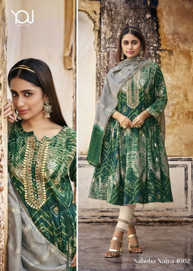 Saheba Naira By Wanna 4001-4004 Readtmade Salwar Suits Catalog